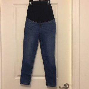 Over belly crop maternity jeans